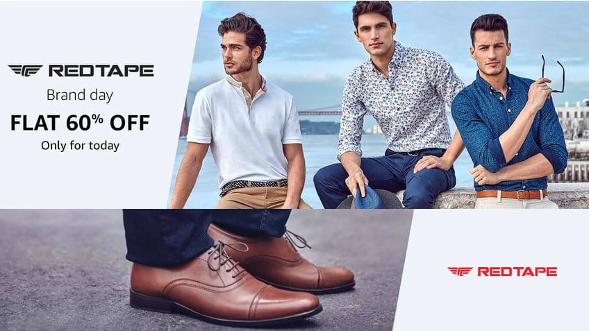 Red Tape Brand Day Sale Flat 60% OFF Only For Today